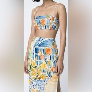 SHEIN 2 Piece Matching Bandeau Top & Skirt W/ Slit.